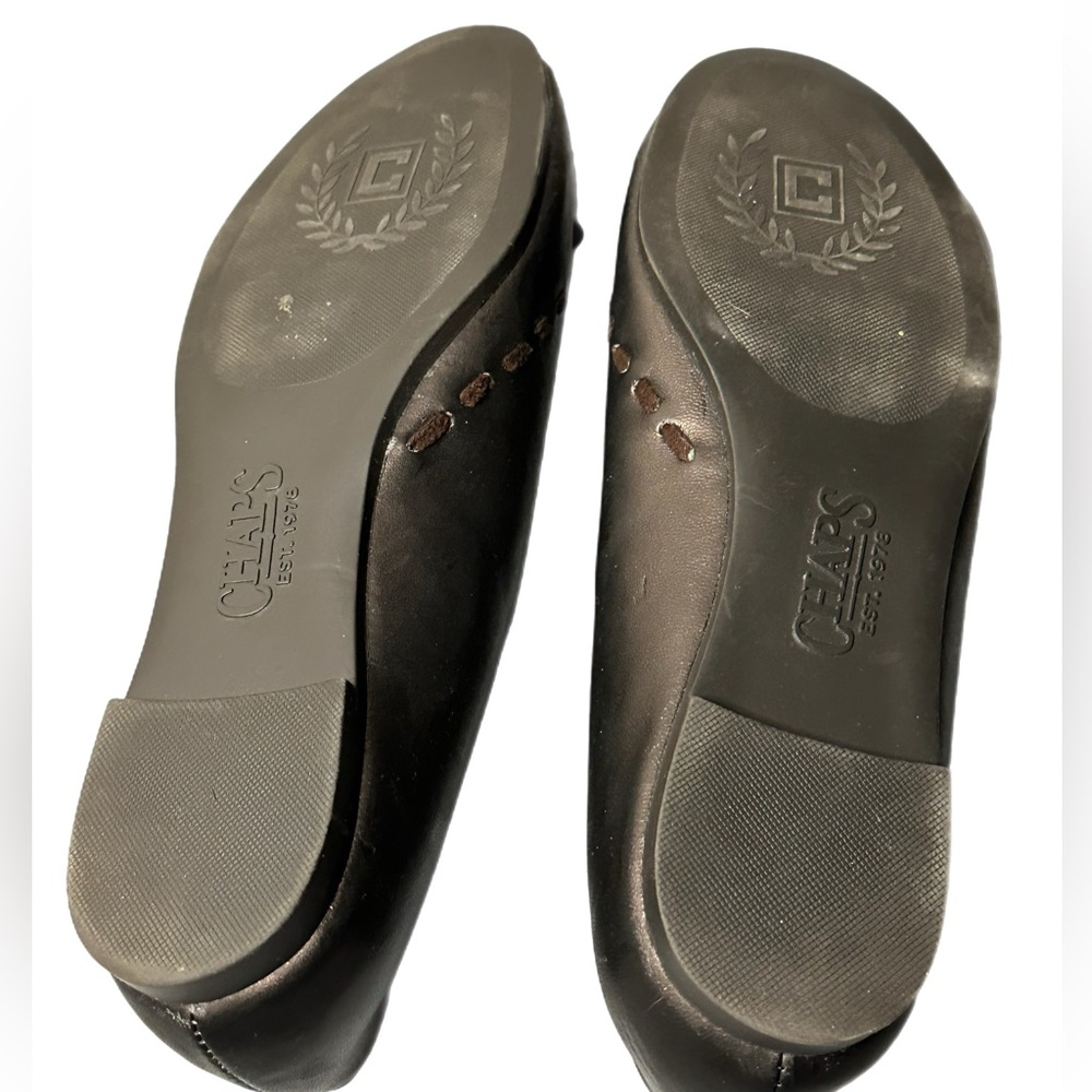 Chaps flats shoes, brown, size 6 B, casual with bows - Picture 3 of 7